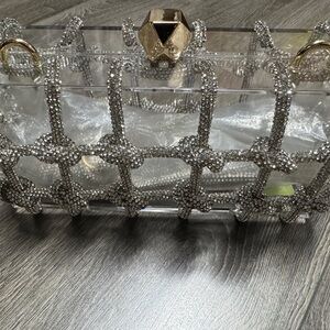 Evening Clear glass Clutch